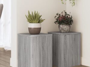 Gossi suporturi de plante 2 buc. gri sonoma 25x25x35cm lemn prelucrat