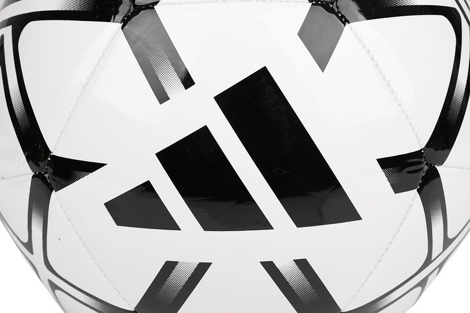 Reducere 63% - Mingie de fotbal Adidas Starlancer alb cu negru, marimea 5 1 Mingie de fotbal Adidas Starlancer alb cu negru