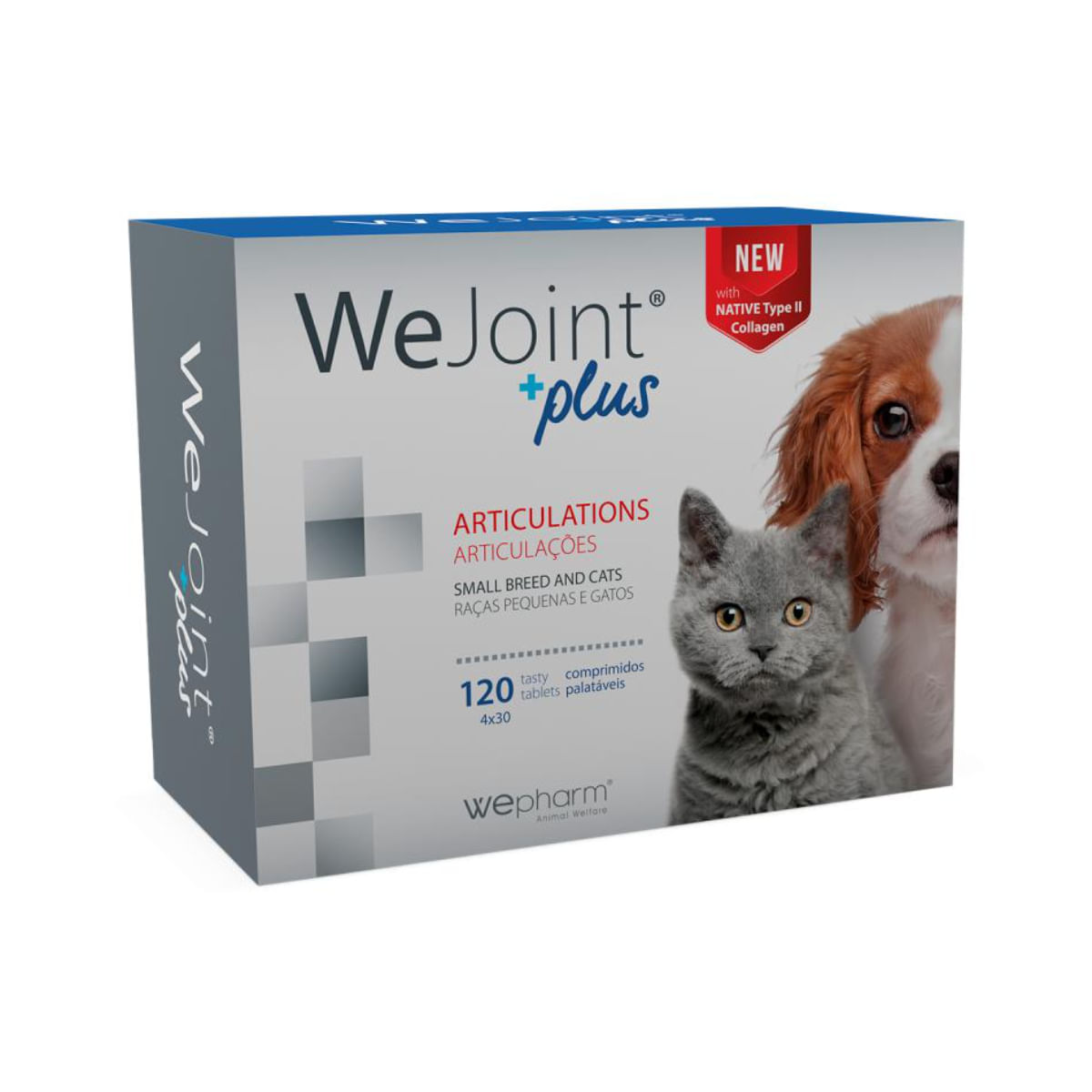 Reducere 40% - WEPHARM WeJoint Plus Small Breeds & Cats, supliment sistem articular câini, comprimate WEPHARM WeJoint Plus Small Breeds & Cats, XS-S, supliment sistem articular câini și pisici, flacon, 120 comprimate 2 supliment sistem articular câini