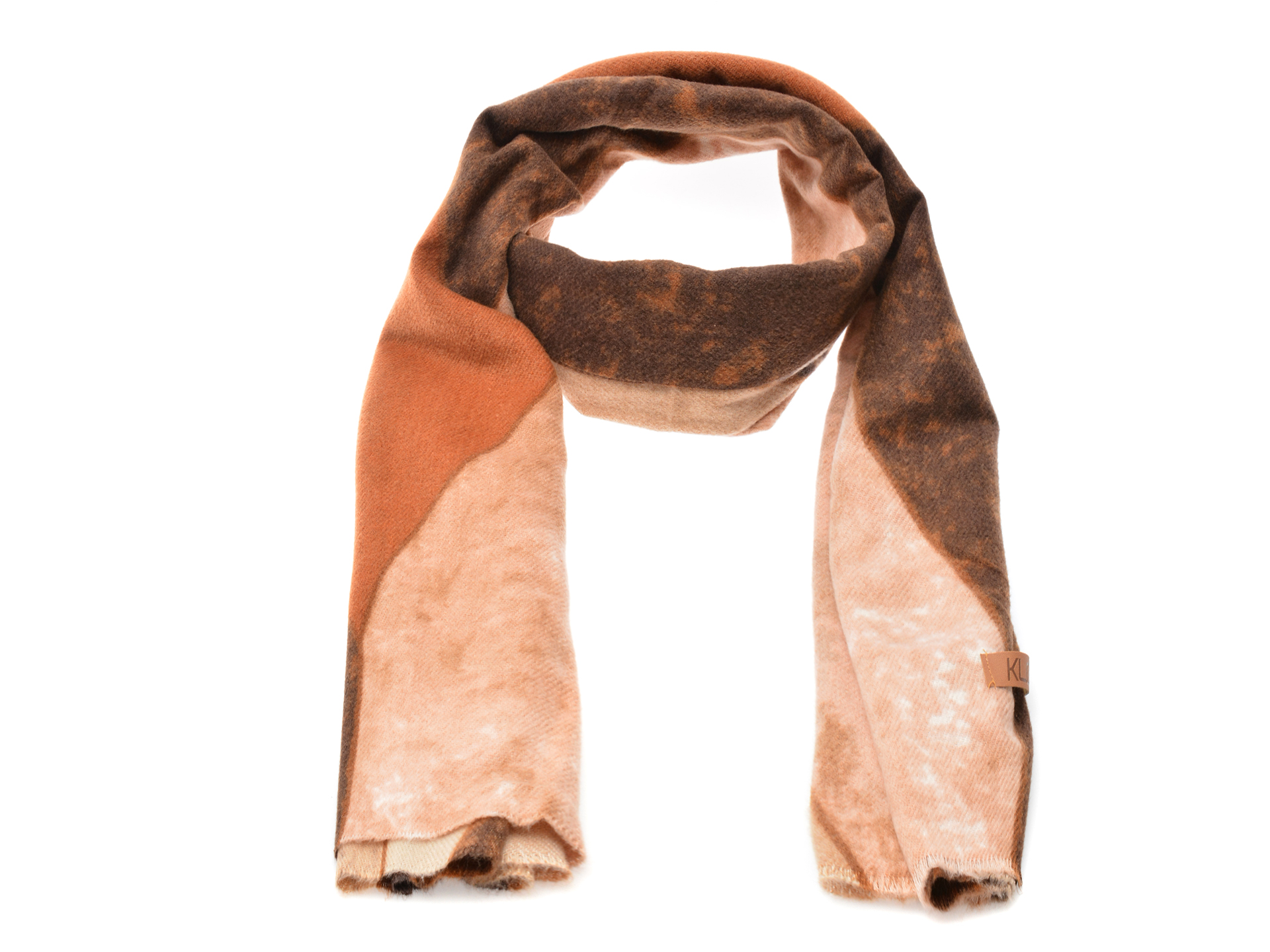 Reducere 20% - Esarfa KLOP maro, BC05, din material textil 1 Esarfa KLOP maro