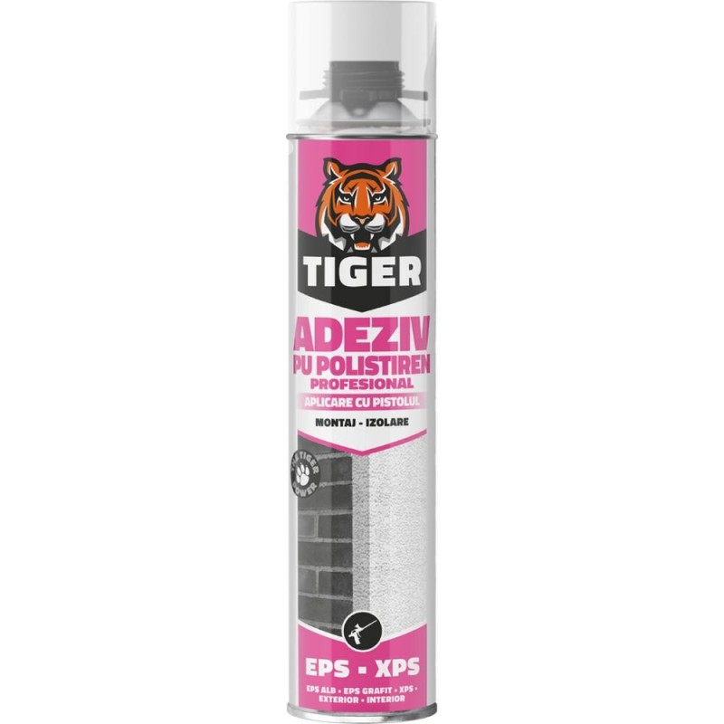Reducere 14% - Adeziv Poliuretanic pentru Polistiren, Pistol, Tiger, 700 ml 1 Adeziv Poliuretanic pentru Polistiren