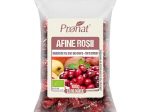 Afine Rosii Bio Indulcite cu Suc de Mere