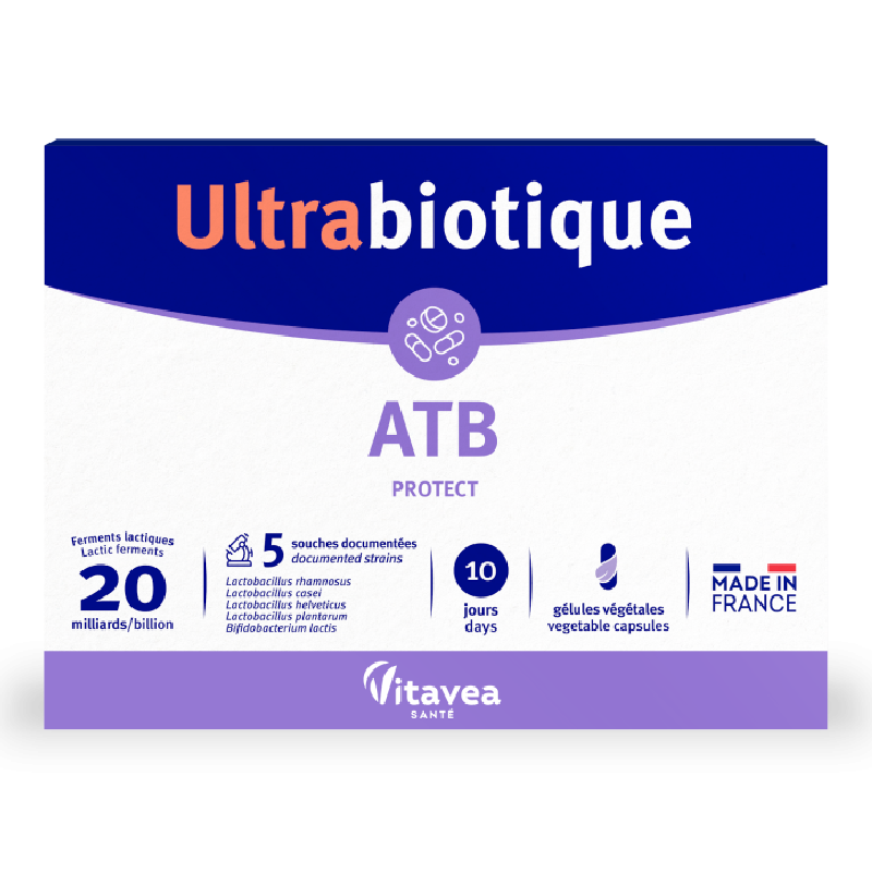 Reducere 40% - Probiotic ATB Protect Ultrabiotique, 10 capsule, Vitavea 1 Probiotic ATB Protect Ultrabiotique