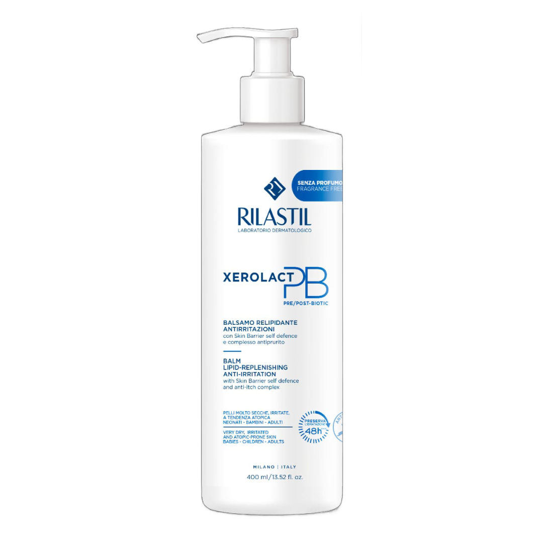 Reducere 45% - Balsam pre/postbiotic antiiritaţii și refacere a lipidelor, Xerolact PB, 400ml, Rilastil 1 Balsam pre/postbiotic antiiritaţii și refacere a lipidelor
