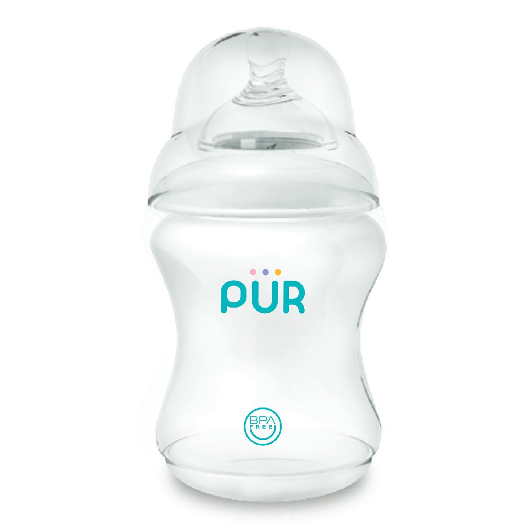 Reducere 30% - Biberon Comfort cu gura larga, 250ml, PUR 1 Biberon Comfort cu gura larga