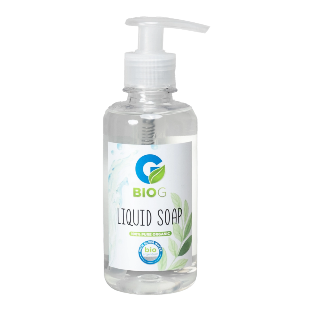 Reducere 30% - Sapun lichid organic cu apa cu argint BABY, 250 ml, BIO G 1 Sapun lichid organic cu apa cu argint BABY