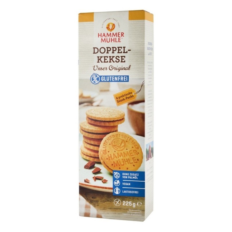 Reducere 14% - Biscuiti Dubli, fara Gluten, 225 g, Hammer Muhle 1 Biscuiti Dubli