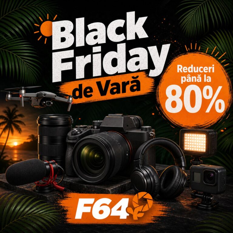 Black Friday de Vară la F64: reduceri de până la 80% la echipamente foto-video