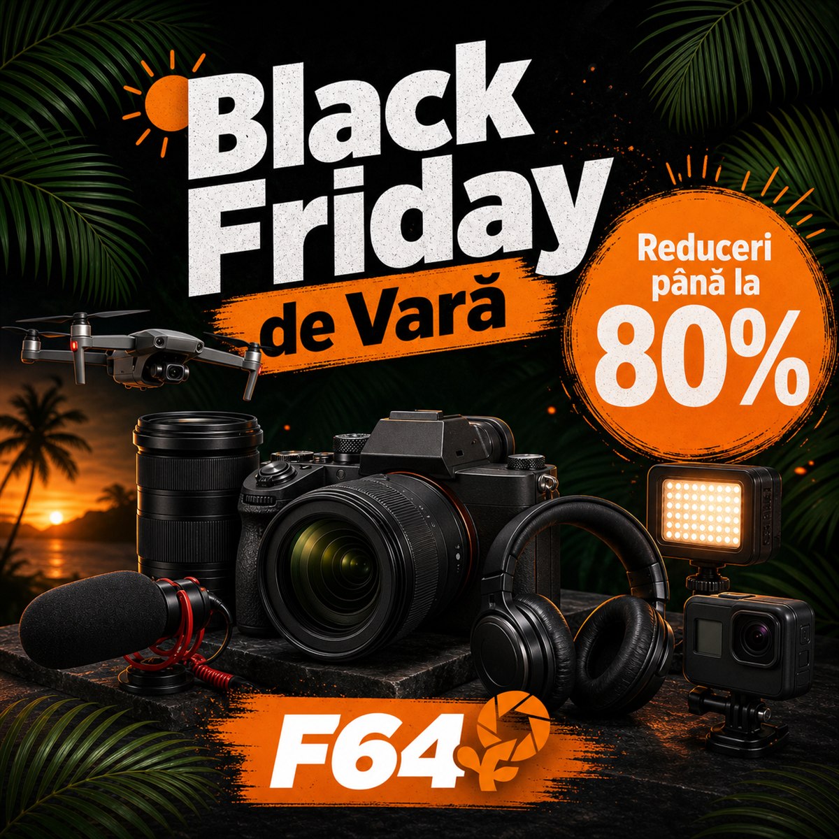 Black Friday de Vară la F64: reduceri de până la 80% la echipamente foto-video 1 Black Friday de Vară la F64: reduceri de până la 80% la echipamente foto-video