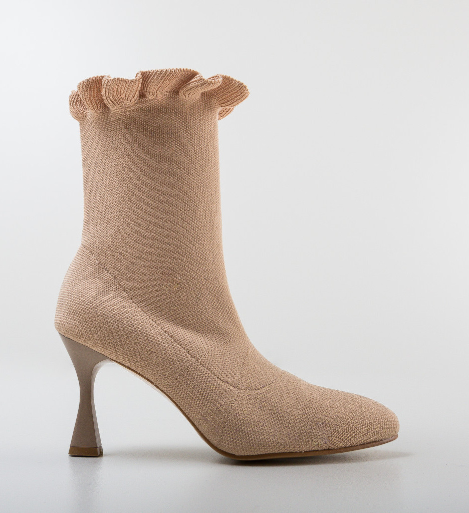 Reducere 65% - Botine Serete Bej 1 Botine Serete Bej