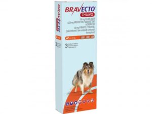 BRAVECTO TRIUNO antiparazitar intern si extern pentru caini 100mg (5-10 kg) - 3 tablete masticabile
