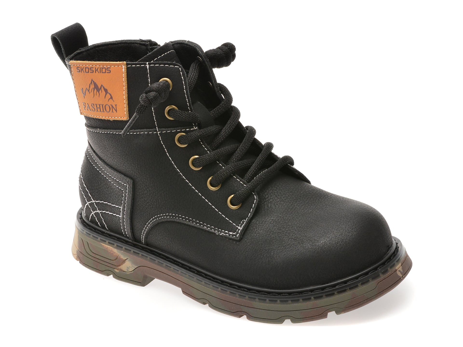 Reducere 78% - Ghete SELECTION KIDS negre, 532203, din piele naturala 1 Ghete SELECTION KIDS negre