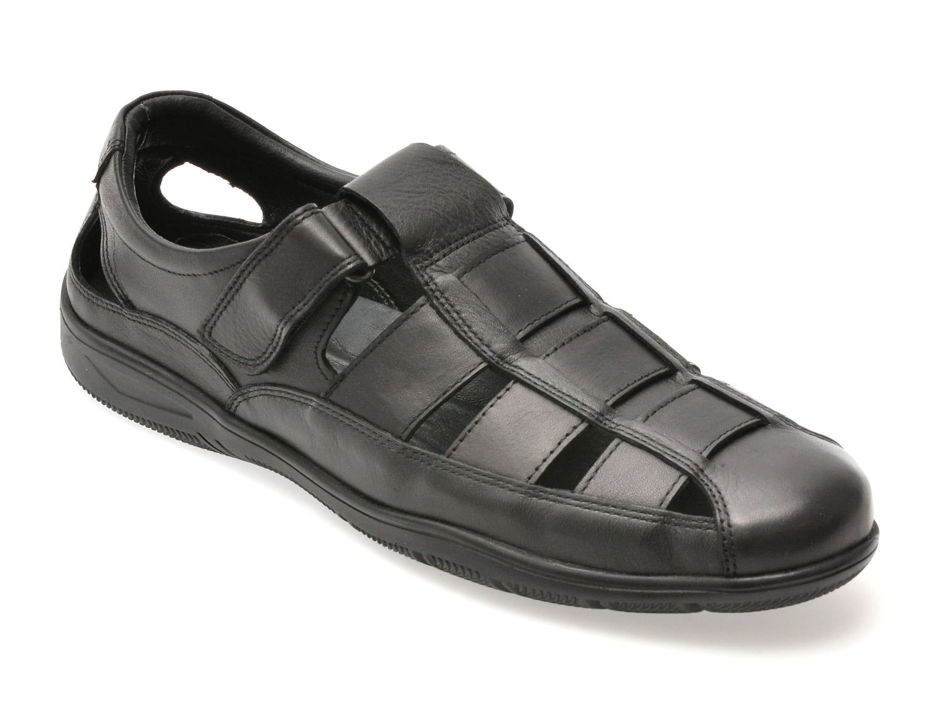 Reducere 37% - Sandale BITE THE BULLET negre, A18, din piele naturala 1 Sandale BITE THE BULLET negre