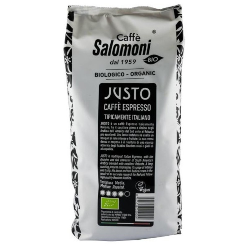 Reducere 14% - Cafea Bio Boabe Salomoni Italian Expresso, 1 kg 1 Cafea Bio Boabe Salomoni Italian Expresso
