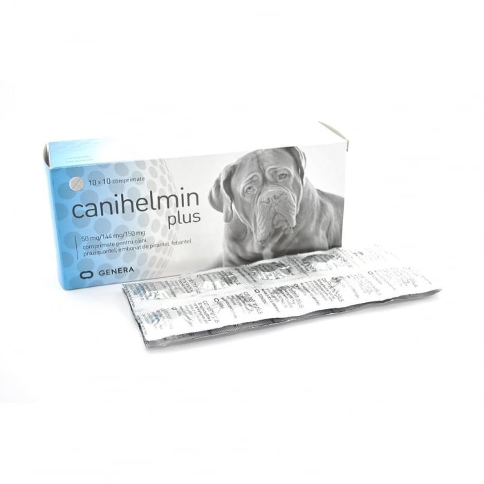 Reducere 61% - Antiparazitar intern caini CANIHELMIN PLUS 100 tablete 1 Antiparazitar intern caini CANIHELMIN PLUS 100 tablete