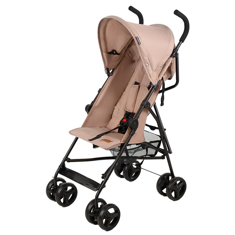 Reducere 37% - Carucior sport, BabyTrold, Jet, Usor- 4.3 kg, Pliere tip umbrela, Spatar ajustabil, Pana la 15 kg, 6 luni+, Bej 1 Carucior sport