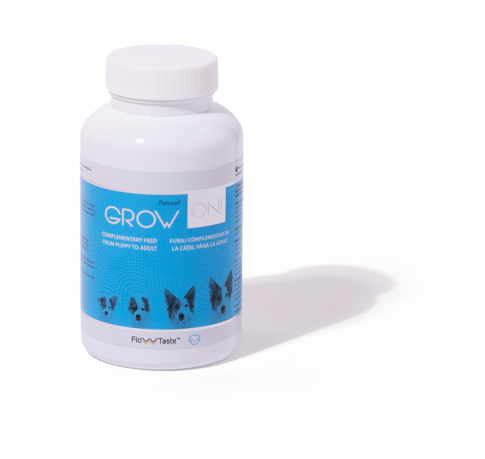 Reducere 59% - Grow On, supliment pentru caini, 100 comprimate, Petswell 1 Grow On