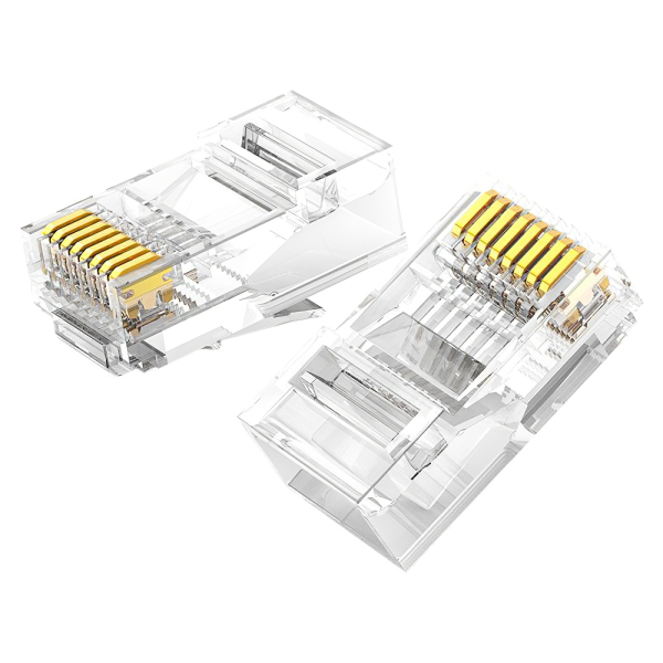 Reducere 33% - Conector Retea UGREEN NW120, RJ45, Cat6, Set 100 bucati 1 Conector Retea UGREEN NW120