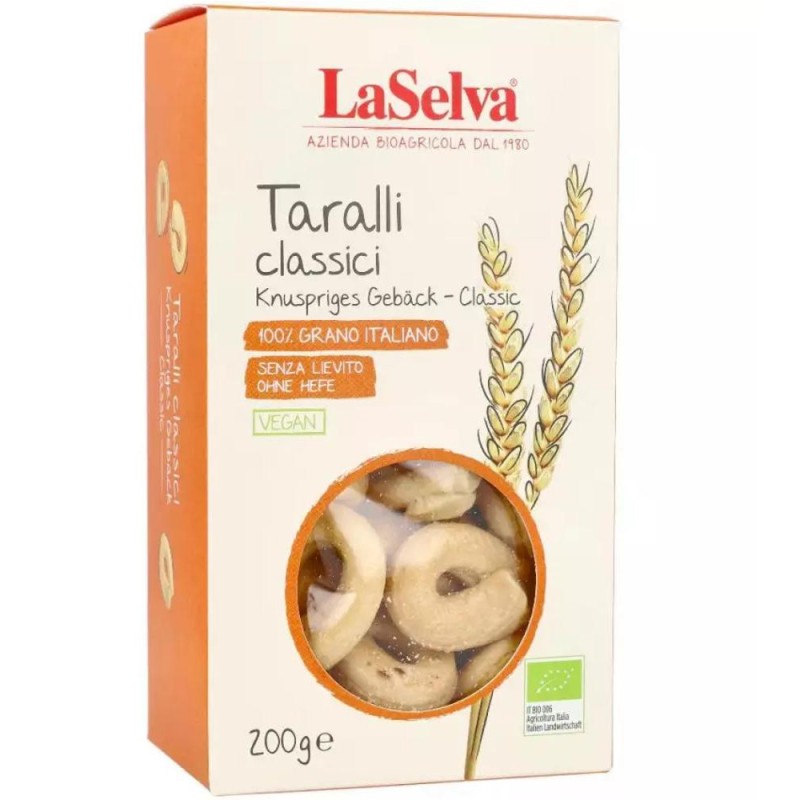 Reducere 14% - Covrigei Taralli Bio Classic, 200 g, LaSelva 1 Covrigei Taralli Bio Classic