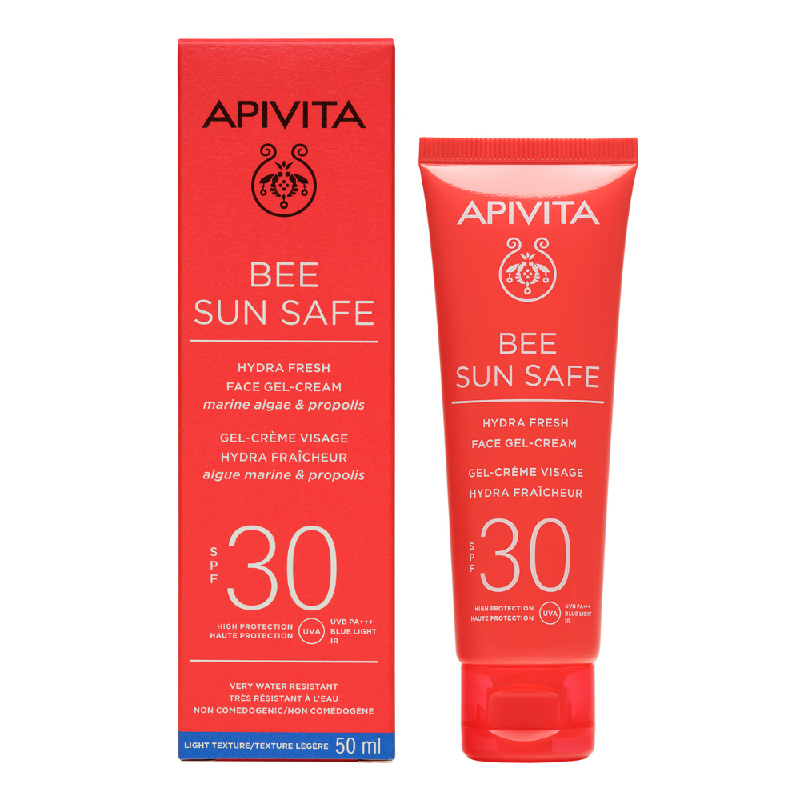 Reducere 25% - Crema gel protectie solara ten SPF30 Bee Sun Safe, 50 ml, Apivita 1 Crema gel protectie solara ten SPF30 Bee Sun Safe