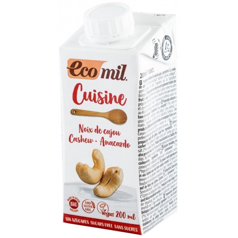 Reducere 14% - Crema Vegetala BIO pentru Gatit din Caju, fara Zahar Natur, 200 ml, Ecomil Cuisine 1 Crema Vegetala BIO pentru Gatit din Caju