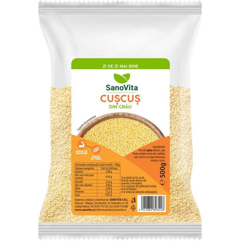 Reducere 14% - Cuscus din Grau, Sanovita, 500 g 1 Cuscus din Grau