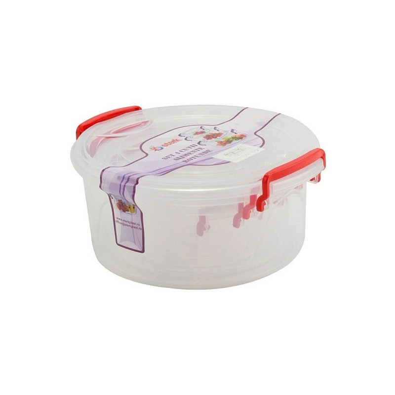 Reducere 14% - Cutii din Plastic pentru Depozitarea Alimentelor, 4 Bucati, Transparente, Perfect Home 1 Cutii din Plastic pentru Depozitarea Alimentelor