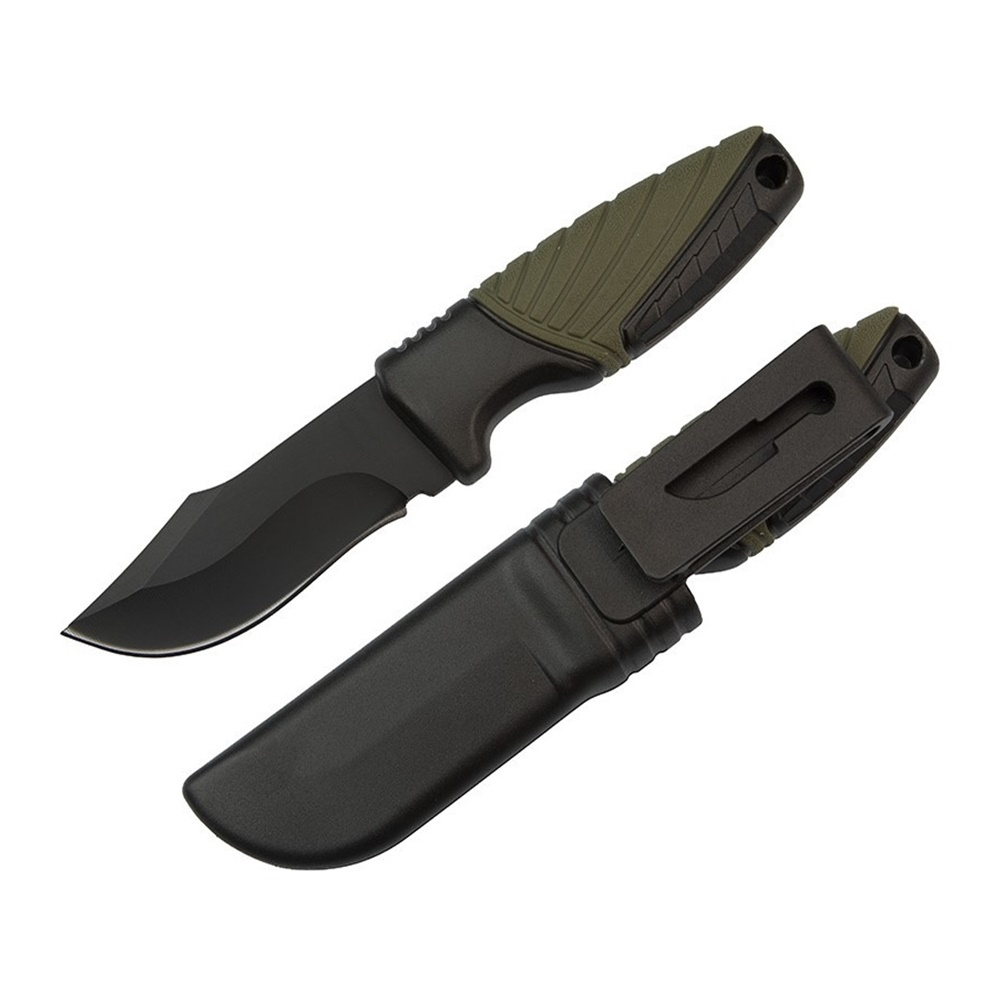 Reducere 56% - Cutit de drumetie DEPOX , Adventure Touring, otel inoxidabil, 16.5 cm, negru, teaca inclusa 1 Cutit de drumetie DEPOX