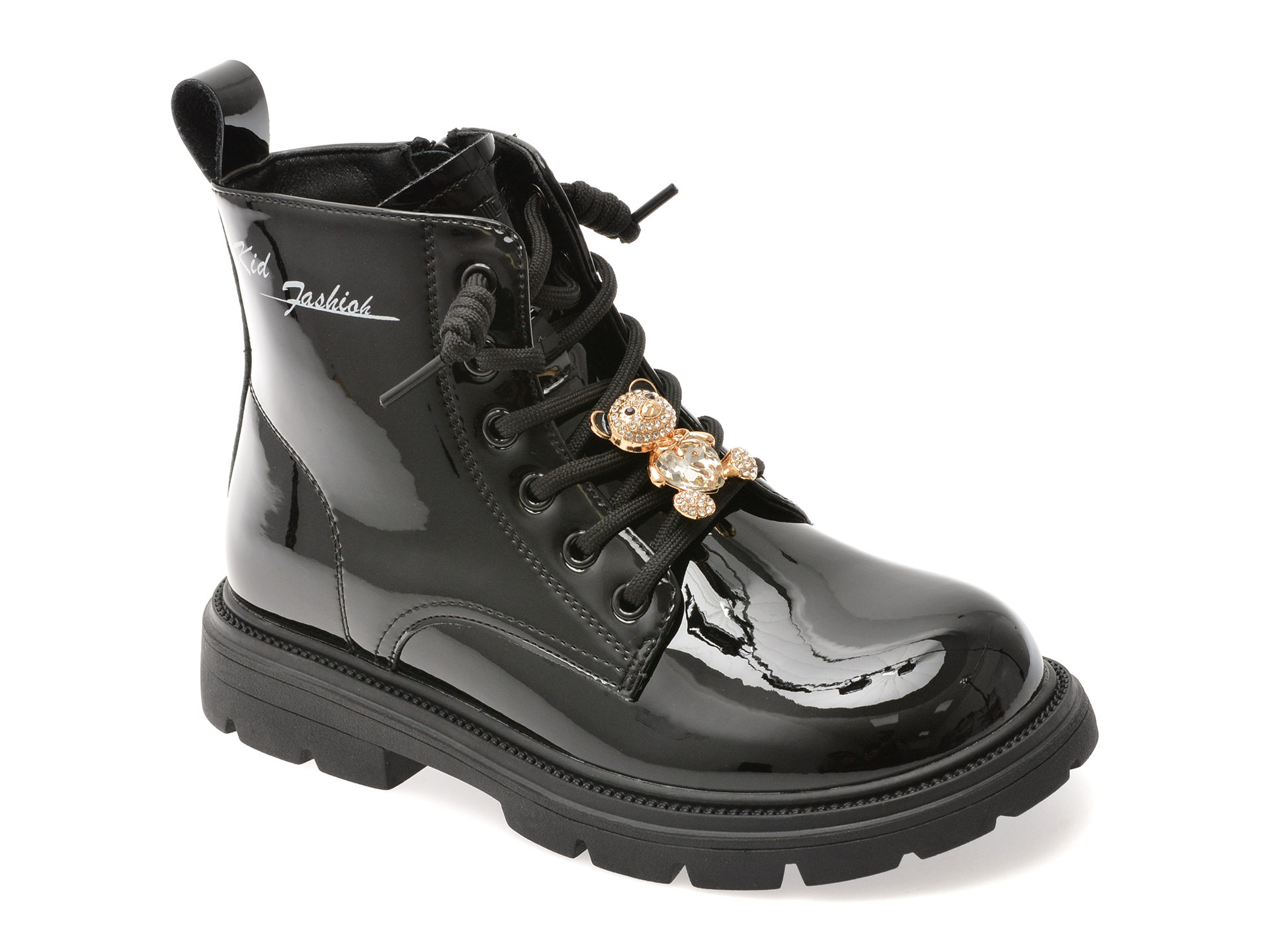 Reducere 75% - Ghete SELECTION KIDS negre, 532207, din piele naturala 1 Ghete SELECTION KIDS negre