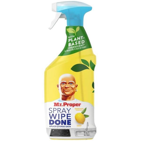 Reducere 25% - Degresant Spray pentru Bucatarie cu Parfum de Lamaie - Mr. Proper Spray Wipe Done Lemon, Kitchen Degreaser Spray, 800 ml 1 Degresant Spray pentru Bucatarie cu Parfum de Lamaie - Mr. Proper Spray Wipe Done Lemon