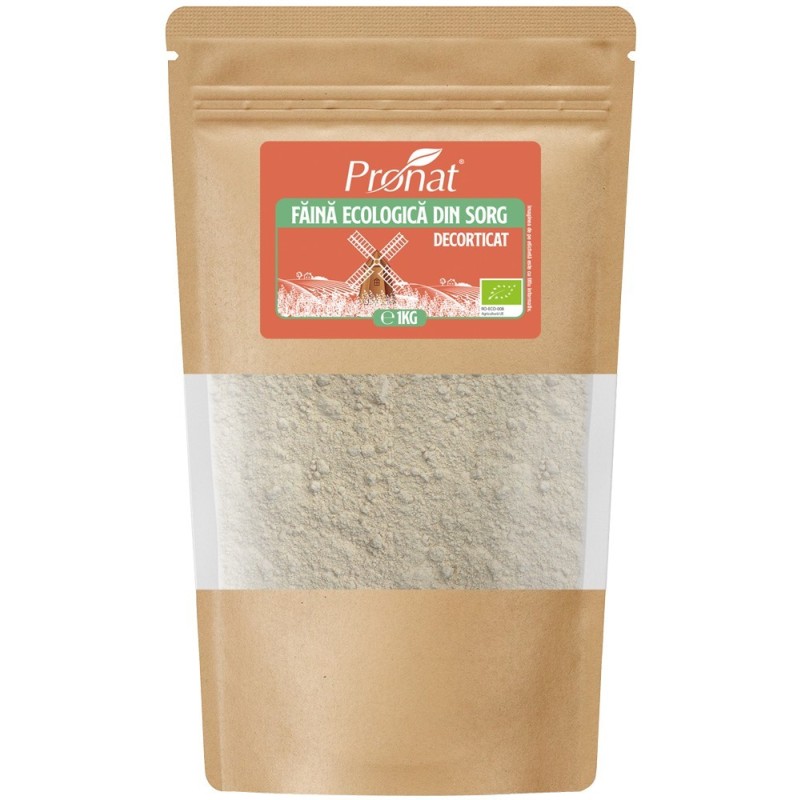 Reducere 14% - Faina Bio din Sorg Decorticat, Pronat, 1 kg 1 Faina Bio din Sorg Decorticat