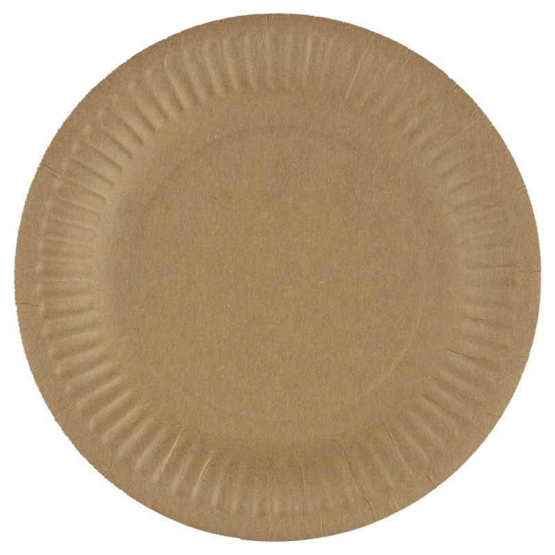 Reducere 14% - Farfurii Biodegradabile Compostabile Carton Rotunde Kraft, 18 cm, 50 Bucati 1 Farfurii Biodegradabile Compostabile Carton Rotunde Kraft