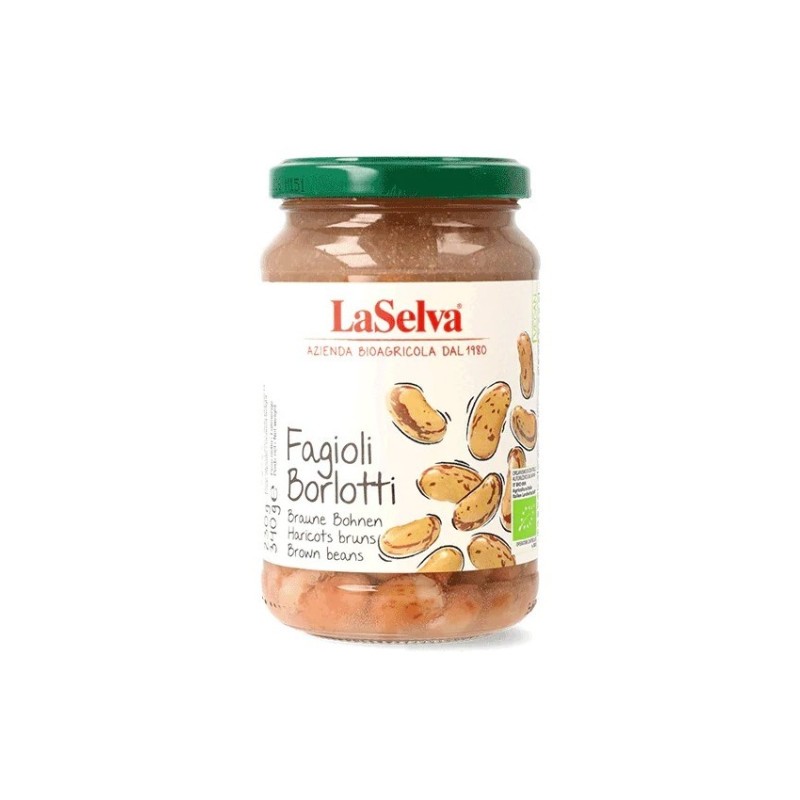 Reducere 14% - Fasole Bio Borlotti Fiarta, Borcan, 340 g, LaSelva 1 Fasole Bio Borlotti Fiarta
