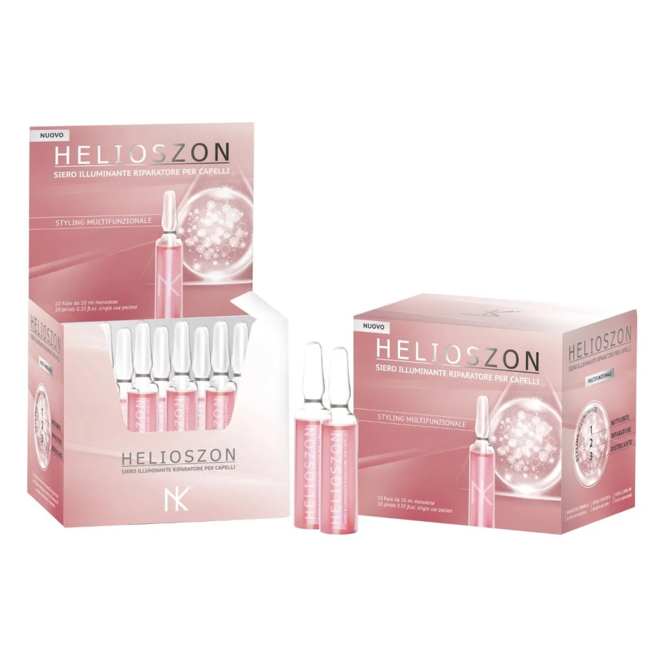 Reducere 14% - Fiole Profesionale Tratament Reparator Helioszon Ser Iluminant, 10 fiole x 10 ml, Biogen 1 Fiole Profesionale Tratament Reparator Helioszon Ser Iluminant