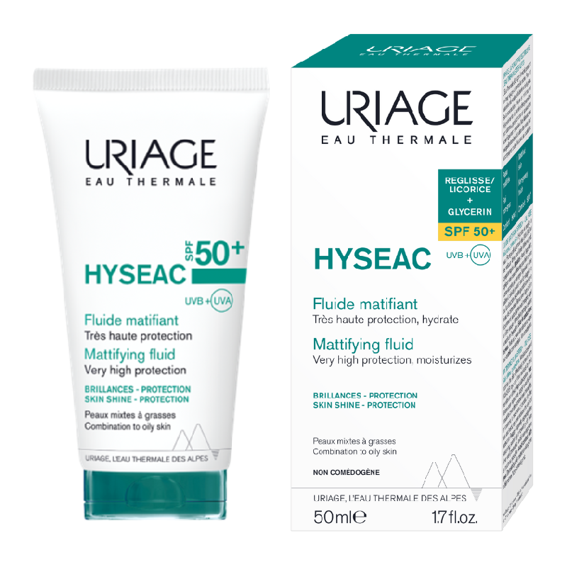 Reducere 27% - Fluid matifiant SPF50+ Hyseac, 50 ml, Uriage 1 Fluid matifiant SPF50+ Hyseac