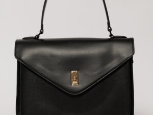 Geanta eleganta neagra cu design structurat