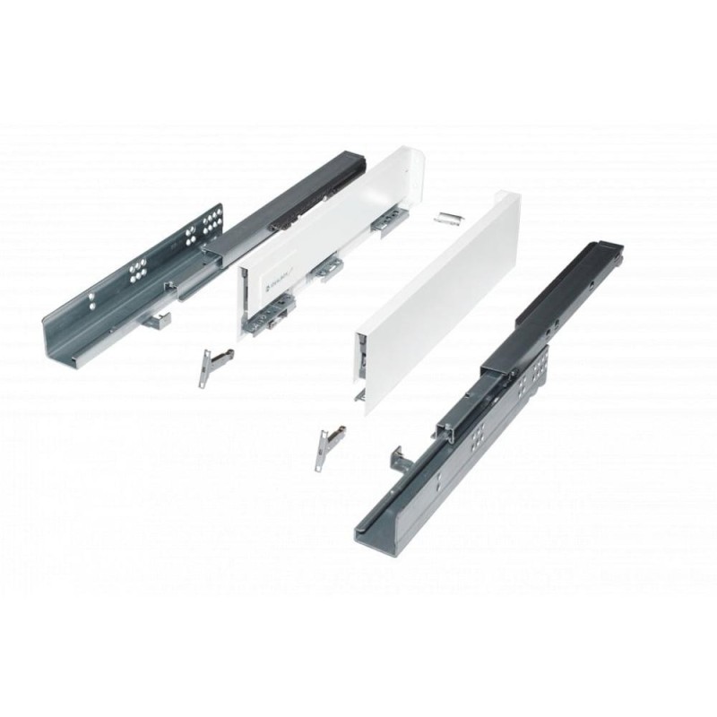 Reducere 14% - Glisiera Idealbox Slim, L350 mm, H88 mm, pentru Placa de 18 mm, Finisaj Alb 1 Glisiera Idealbox Slim