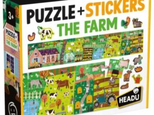 Headu - Puzzle si stickere Ferma cu 48 piese