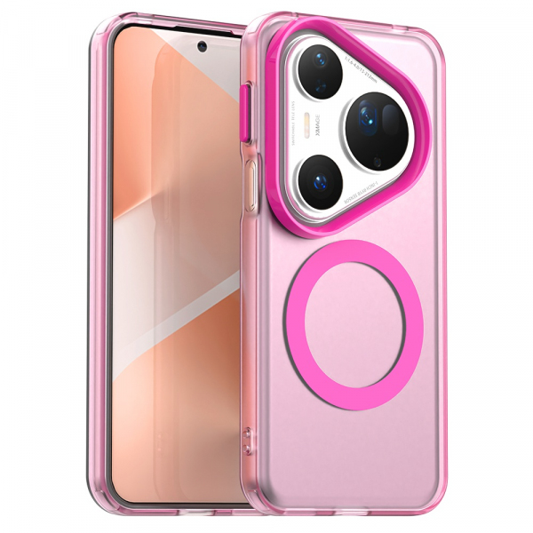 Reducere 64% - Husa MagSafe pentru Huawei Pura 80 Ultra, Techsuit, CandyCase, Roz 1 Husa MagSafe pentru Huawei Pura 80 Ultra