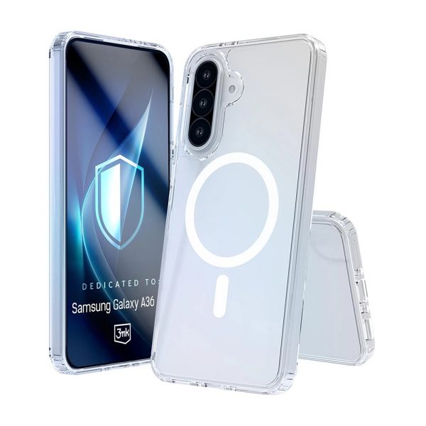 Reducere 38% - Husa MagSafe pentru Samsung Galaxy A36 A366, 3MK, Armor MagCase, Transparenta 1 Husa MagSafe pentru Samsung Galaxy A36 A366