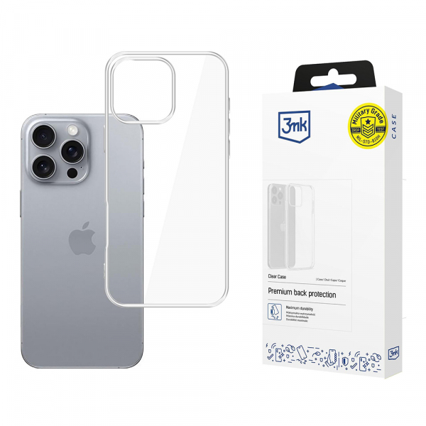 Reducere 48% - Husa pentru Apple iPhone 16 Pro, 3MK, Clear, Transparenta 1 Husa pentru Apple iPhone 16 Pro