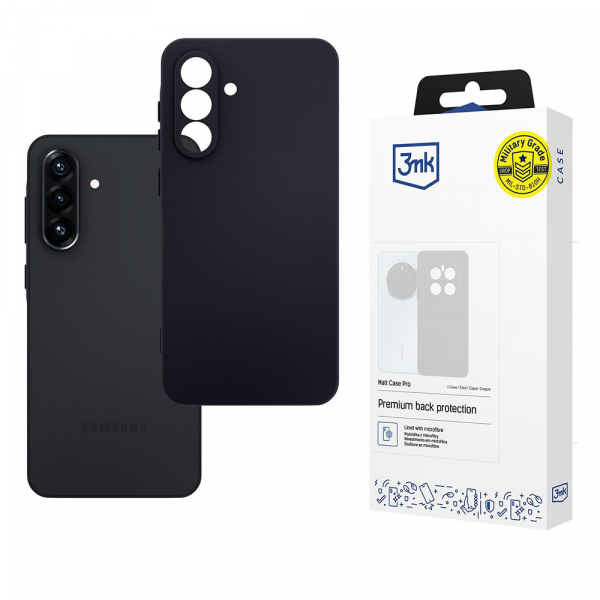 Reducere 50% - Husa pentru Samsung Galaxy A56 A566, 3MK, Neagra Mata 1 Husa pentru Samsung Galaxy A56 A566