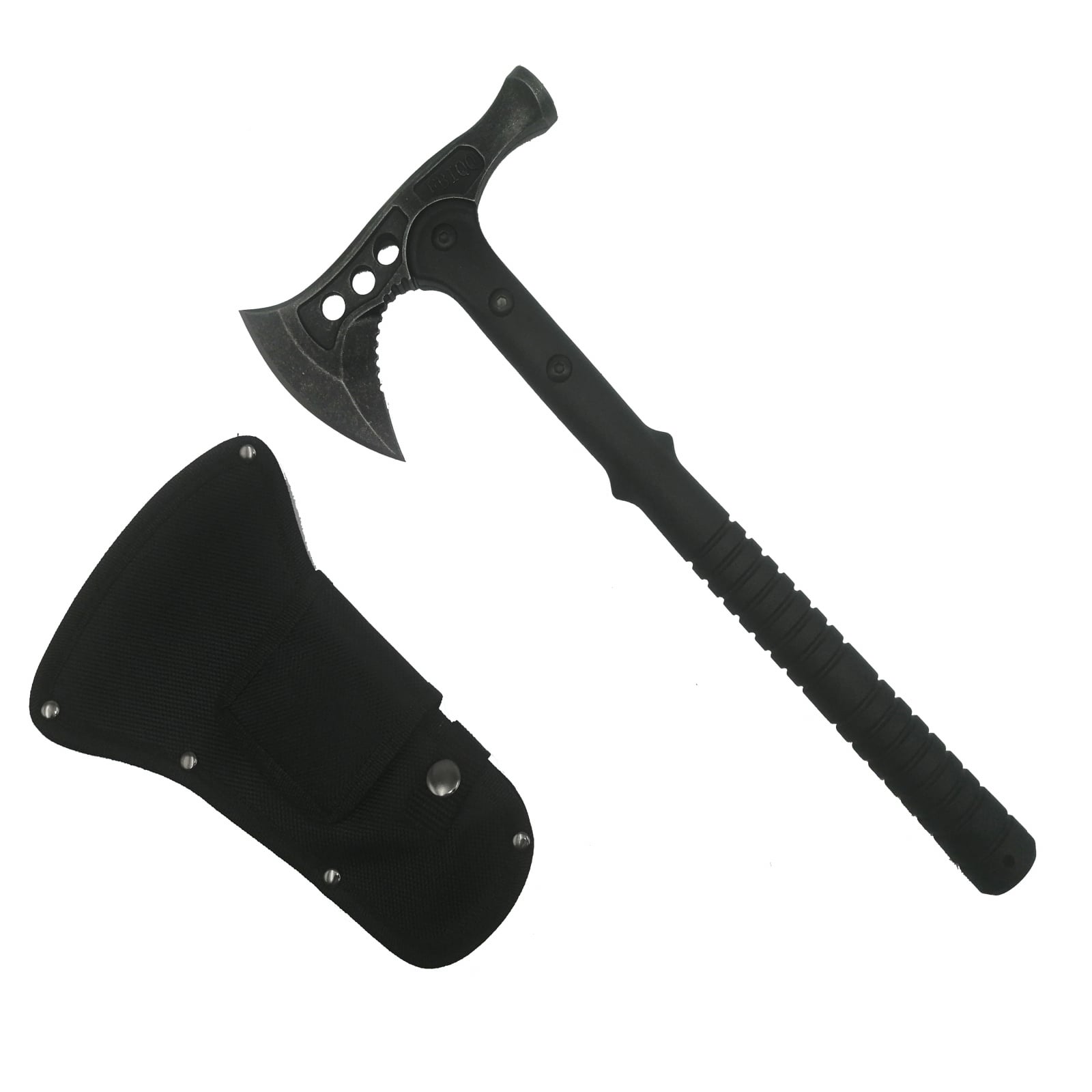Reducere 55% - Topor Survivor DEPOX , Hammer Fall, otel inoxidabil, negru, 39 cm, teaca inclusa 1 Topor Survivor DEPOX