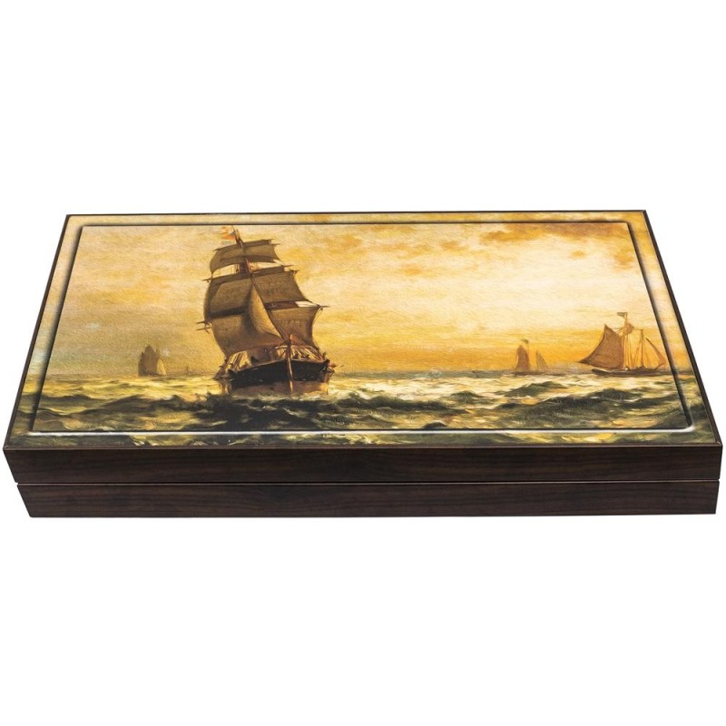 Reducere 14% - Joc din Lemn Lacuit, Table, Model Corabie, Gemiler, Dimensiune 48 x 58 cm 1 Joc din Lemn Lacuit