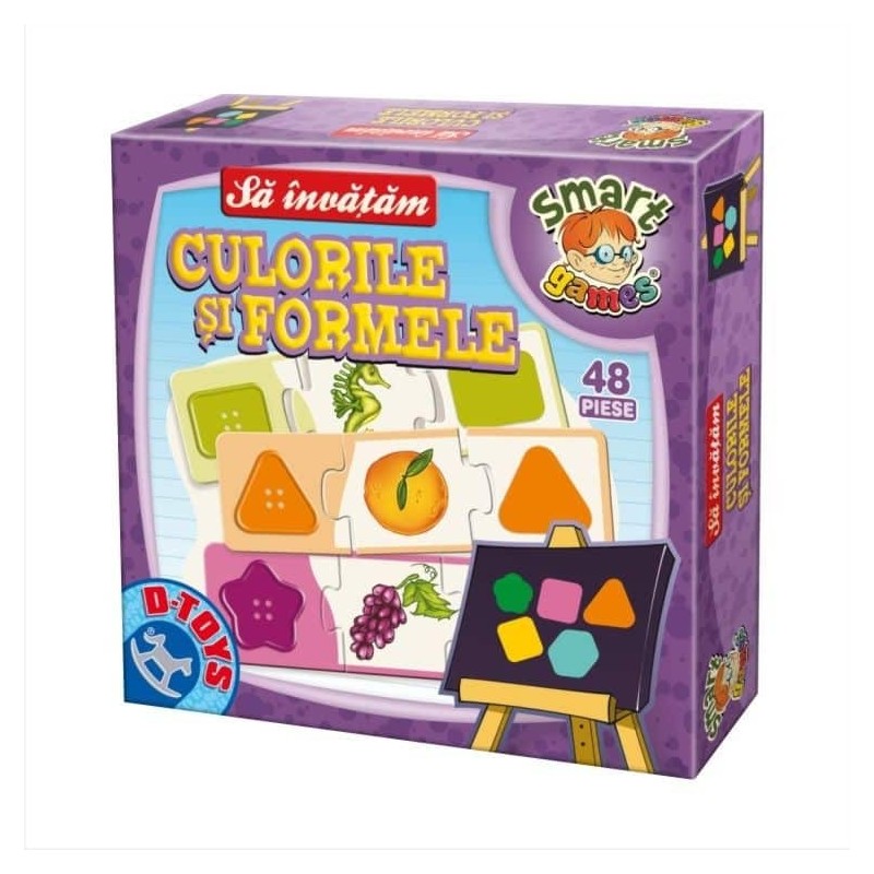 Reducere 14% - Joc Educativ, D-Toys, Sa Invatam Culorile si Formele, 48 Piese 1 Joc Educativ