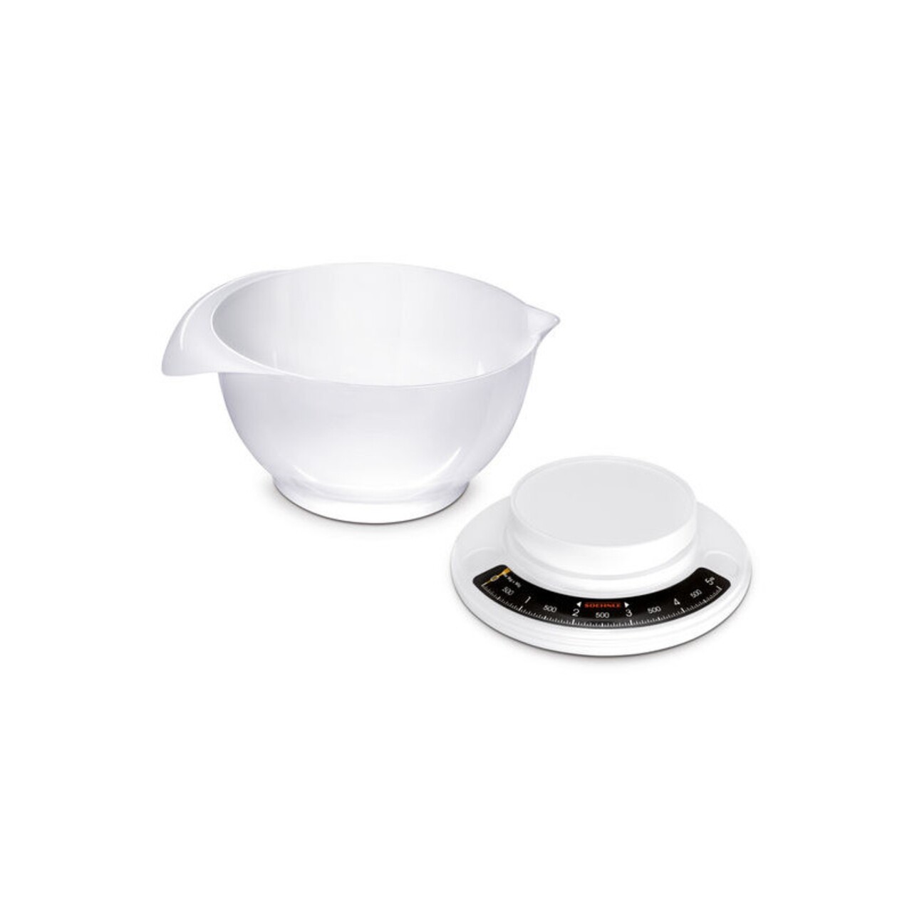 Reducere 24% - Cantar pentru bucatarie, Leifheit, Soehnle Culina, 26.5 x 26.5 x 18 cm, plastic, alb 1 Cantar pentru bucatarie