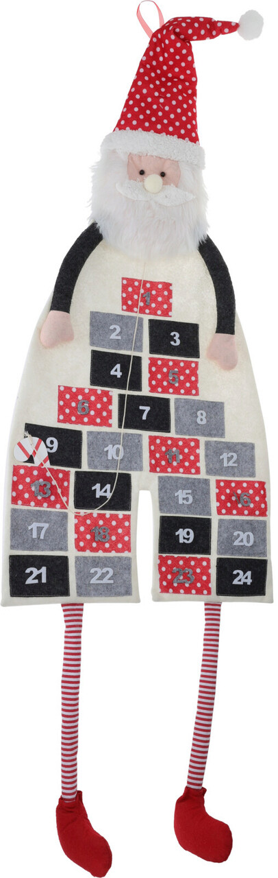 Reducere 26% - Decoratiune Advent calendar Santa, 36x131 cm, fetru, multicolor 1 Decoratiune Advent calendar Santa