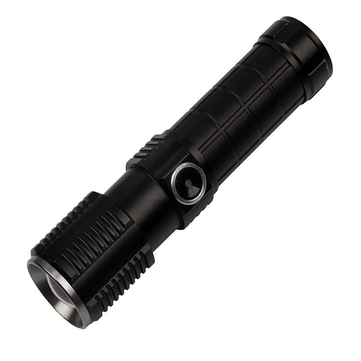 Reducere 35% - Lanterna de supravietuire DEPOX , AuSsenleuchte, metalica, LED, USB, zoom, negru 1 Lanterna de supravietuire DEPOX