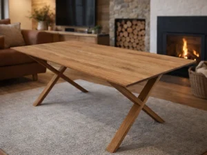 Masa dining Albis X din stejar masiv 200x95 240x95 cm 200x95x75 cm (8 persoane)