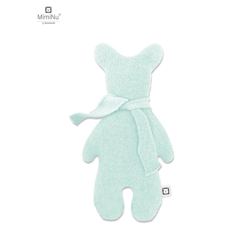 Reducere 47% - Jucarie textila, MimiNu, Bear Krzys, Pentru bebelusi, Moale, Din thermofrotte, Dimensiune 31 x 17 cm, Material certificat Oeko Tex Standard 100, Cold Mint 1 Jucarie textila
